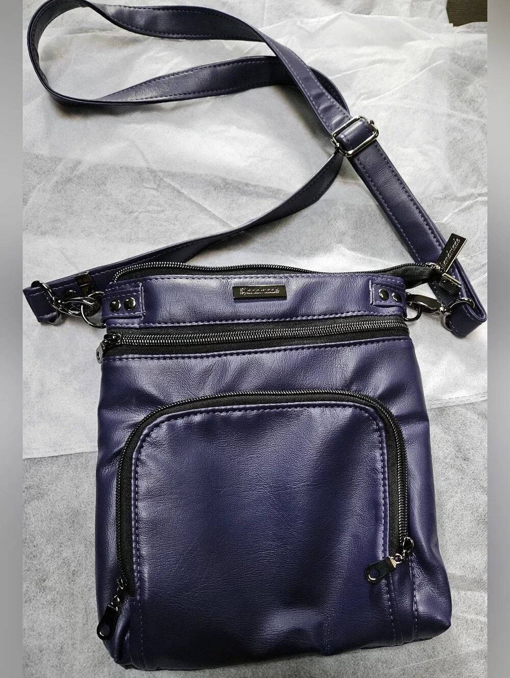 Women’s Handmade Leather Crossbody Bag - Deep Purple